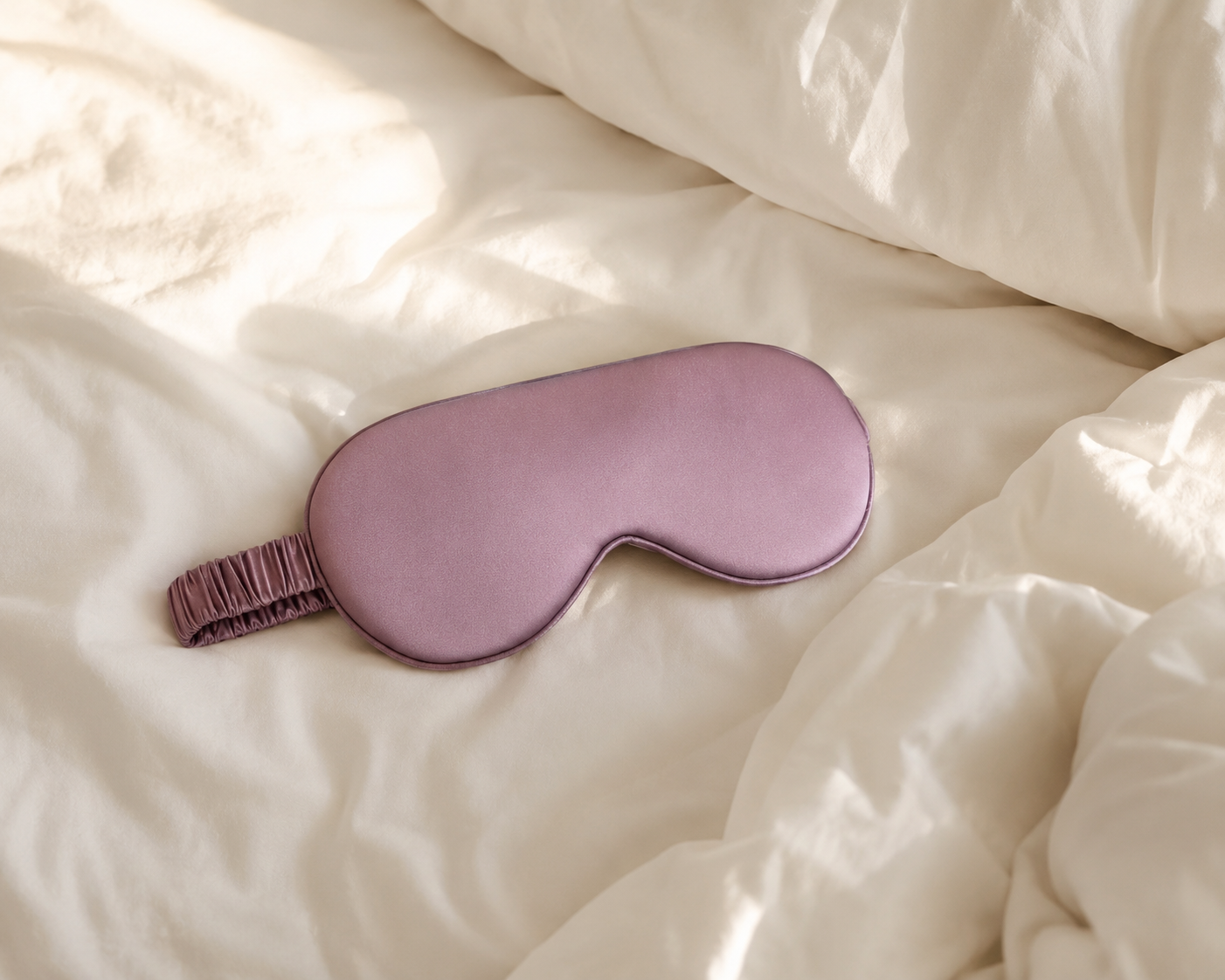 Mulberry Silk Eye Mask (Mauve Bloom)